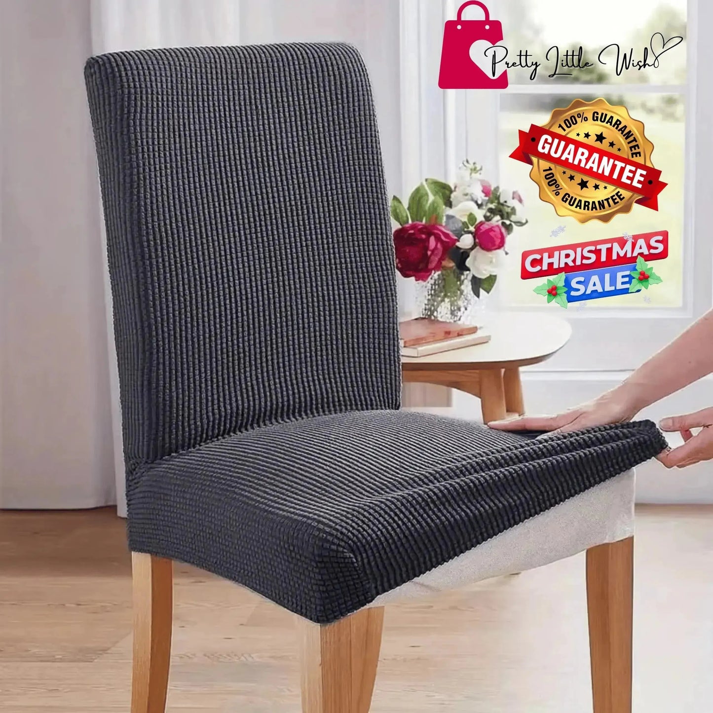 6pc SET EverClean™ Modern Waterproof Stretch Dining Chair Covers (Best Value)