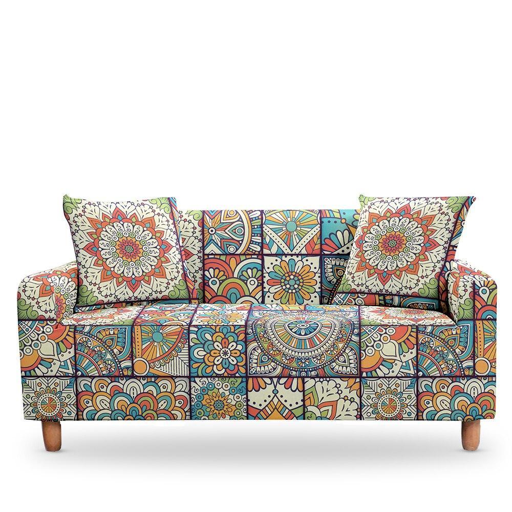 50% OFF 1/2/3/4 Seat Mandala Print Elastic Sofa Couch Cover