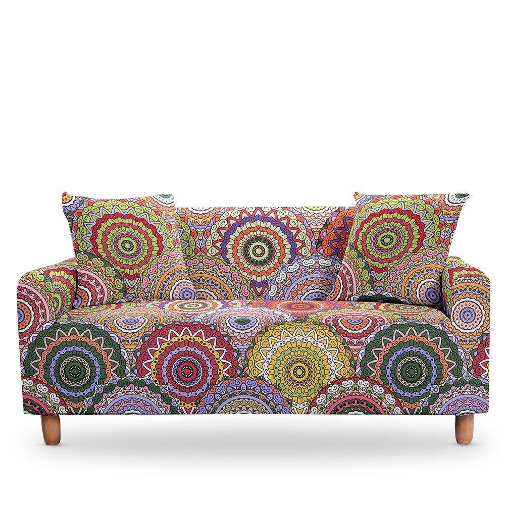 50% OFF 1/2/3/4 Seat Mandala Print Elastic Sofa Couch Cover