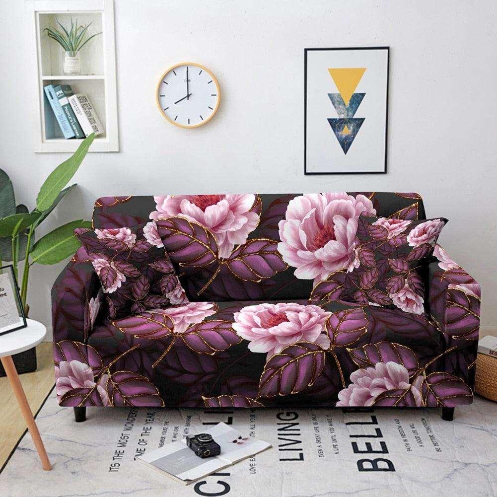 50% OFF Luxury Flower Print Elastic Sofa Couch Cover