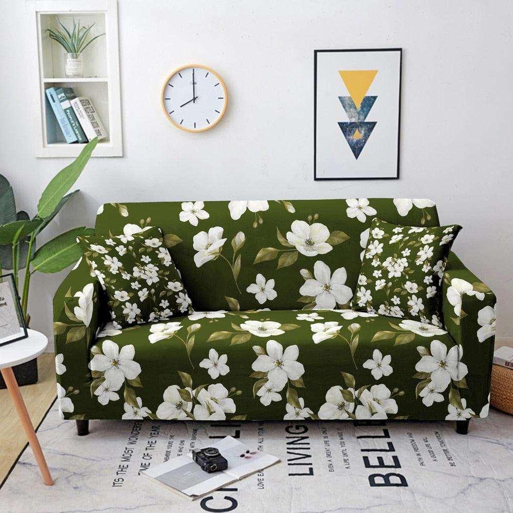 50% OFF Luxury Flower Print Elastic Sofa Couch Cover