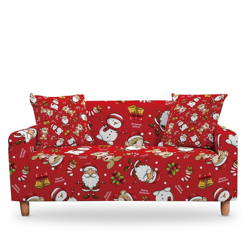 50% OFF Luxury Thick Christmas Prints Elastic Couch Sofa Cover -