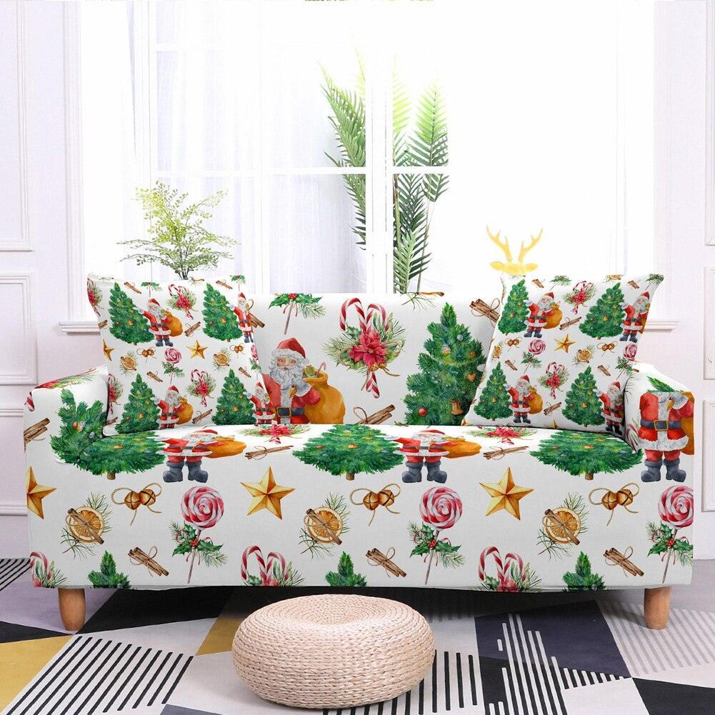 50% OFF Luxury Thick Christmas Prints Elastic Couch Sofa Cover -