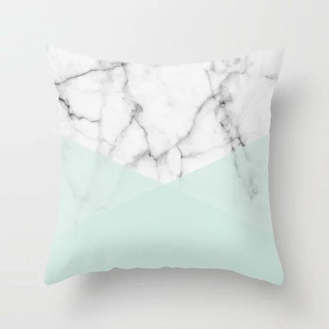 Blue/Green Geometric Cushion cover (45x45cm) -
