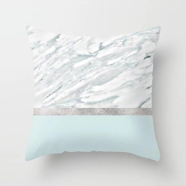 Blue/Green Geometric Cushion cover (45x45cm) -
