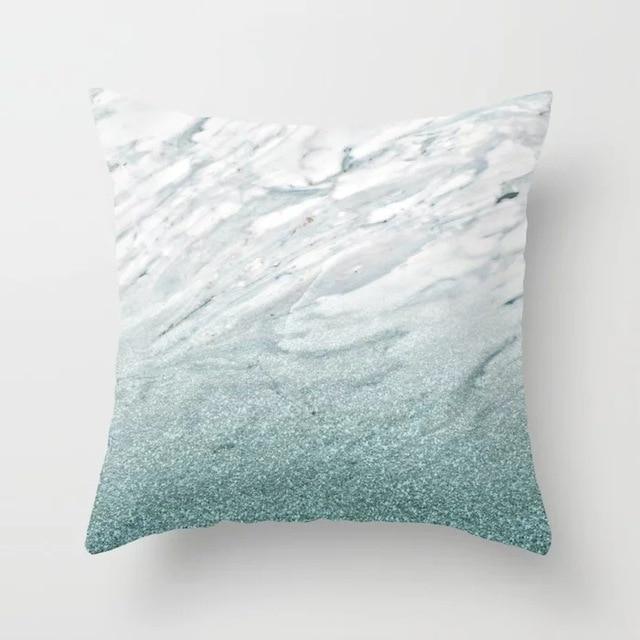 Blue/Green Geometric Cushion cover (45x45cm) -