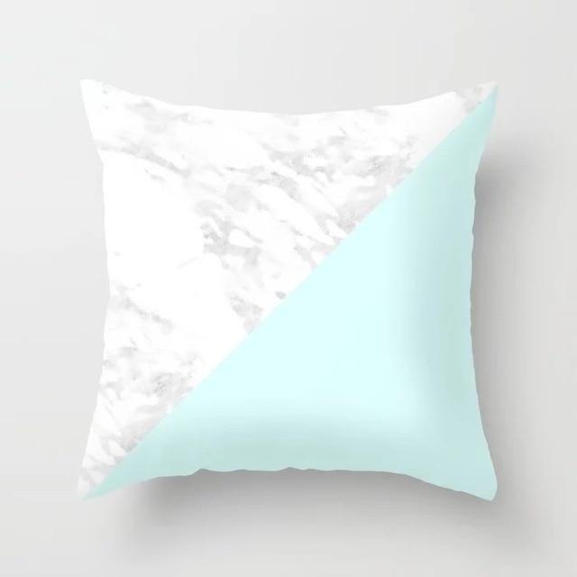 Blue/Green Geometric Cushion cover (45x45cm) -