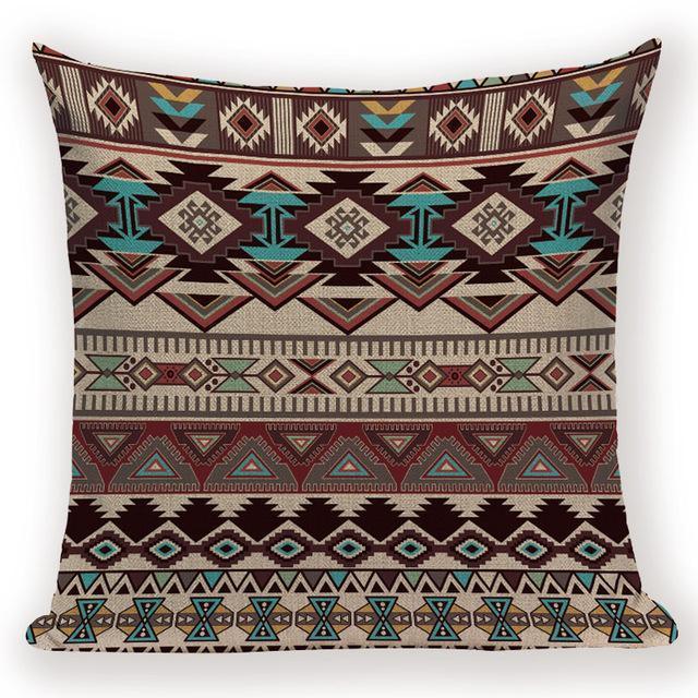 Boho Retro Quilt Pattern Pillow Cases -