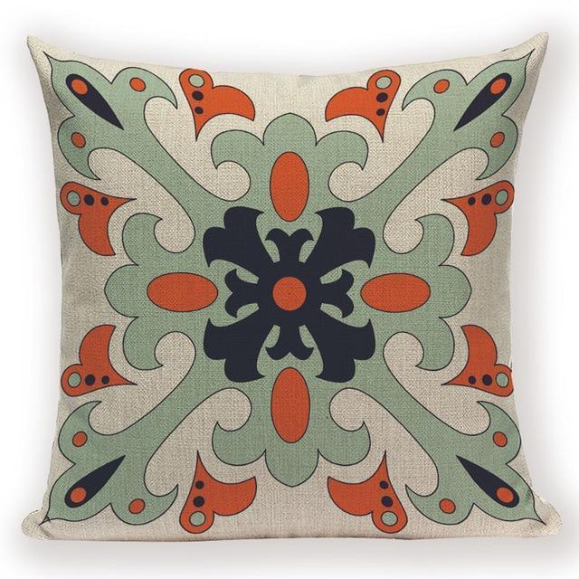 Boho Retro Quilt Pattern Pillow Cases -