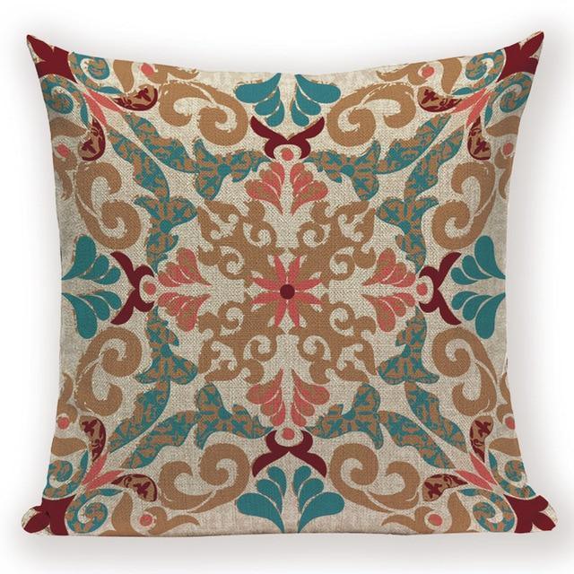 Boho Retro Quilt Pattern Pillow Cases -