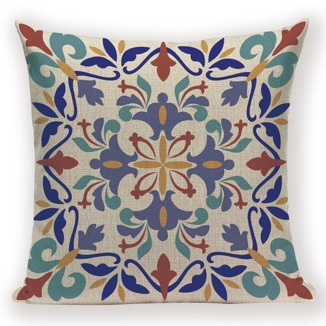 Boho Retro Quilt Pattern Pillow Cases -