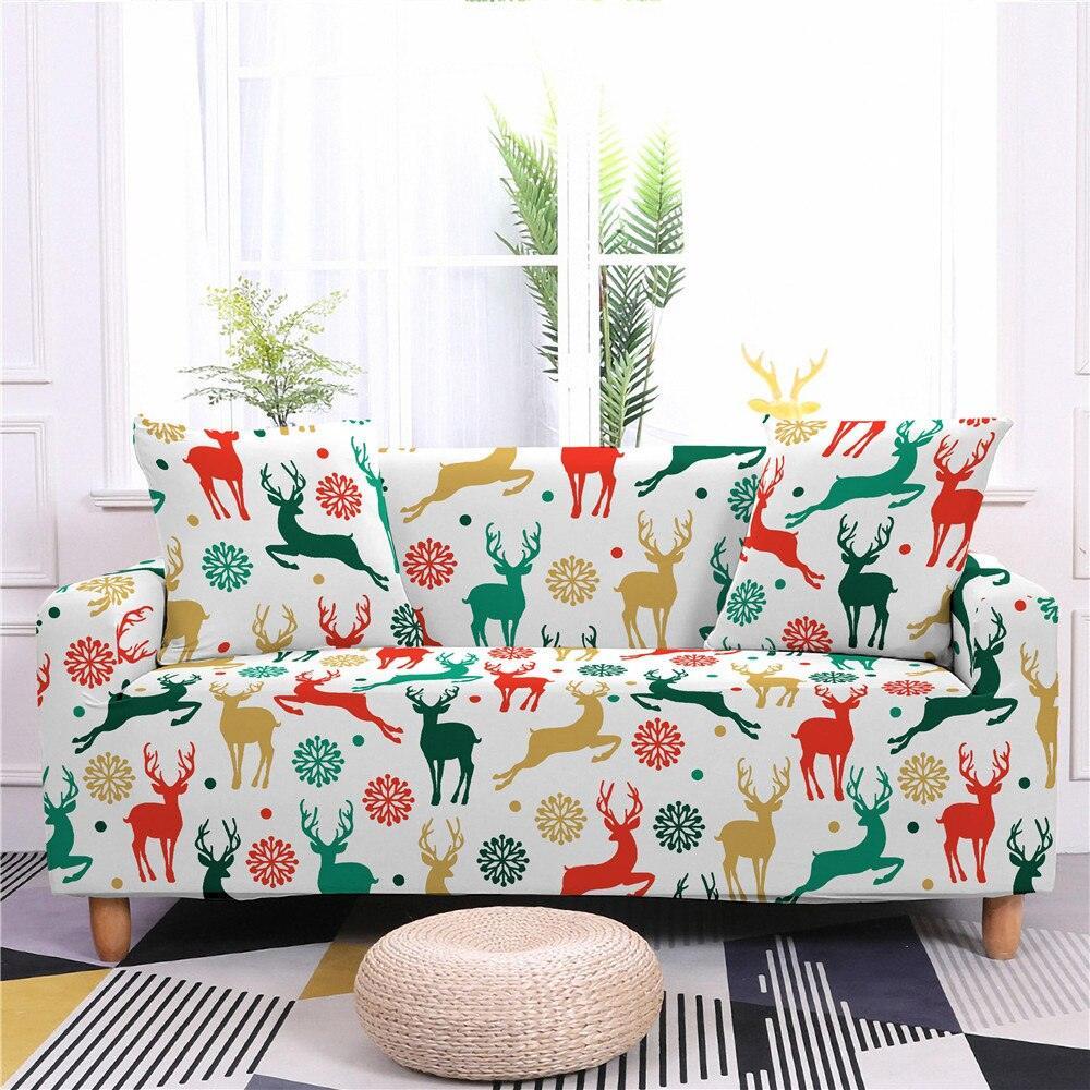 Christmas Elastic Sectional Sofa Couch Cover -