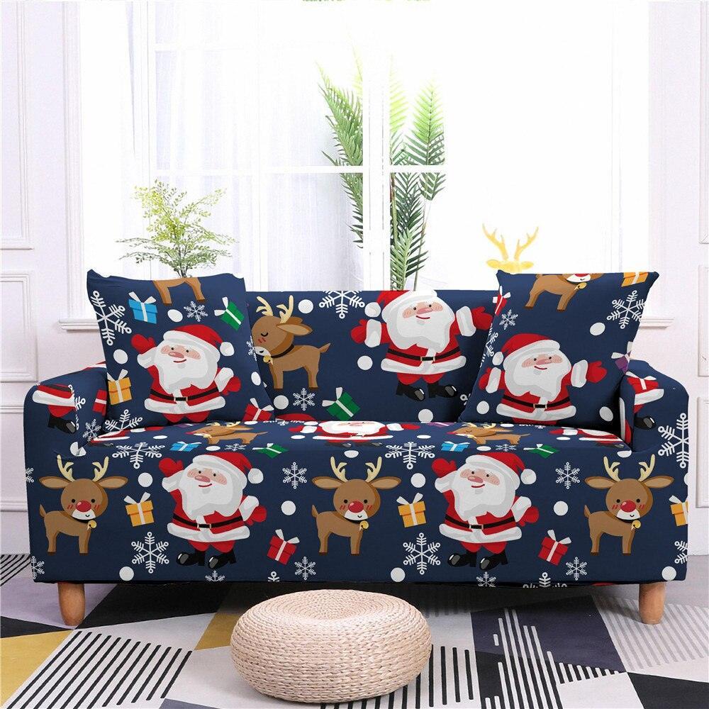 Christmas Elastic Sectional Sofa Couch Cover -