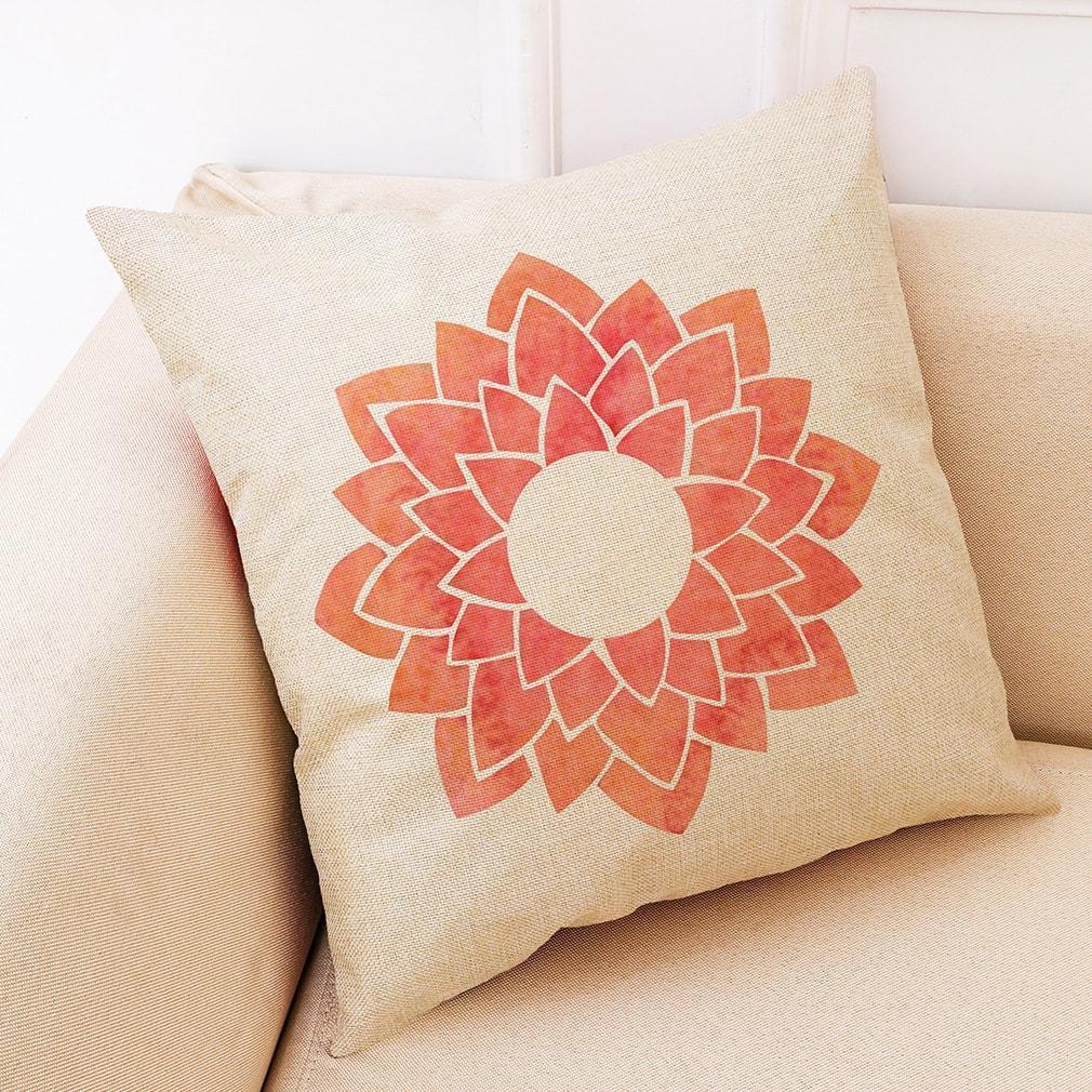 Fashion Sun Flowers And Linen Pillowcase -
