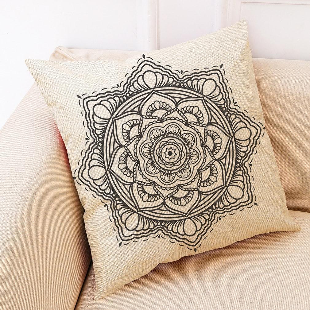 Fashion Sun Flowers And Linen Pillowcase -