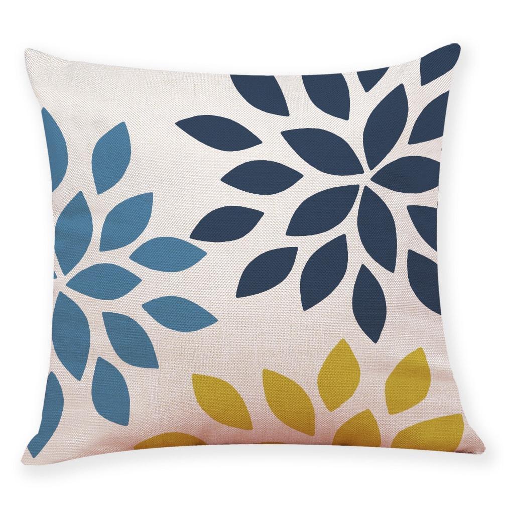 Geometric Elephant Pattern Cotton Pillowcase -