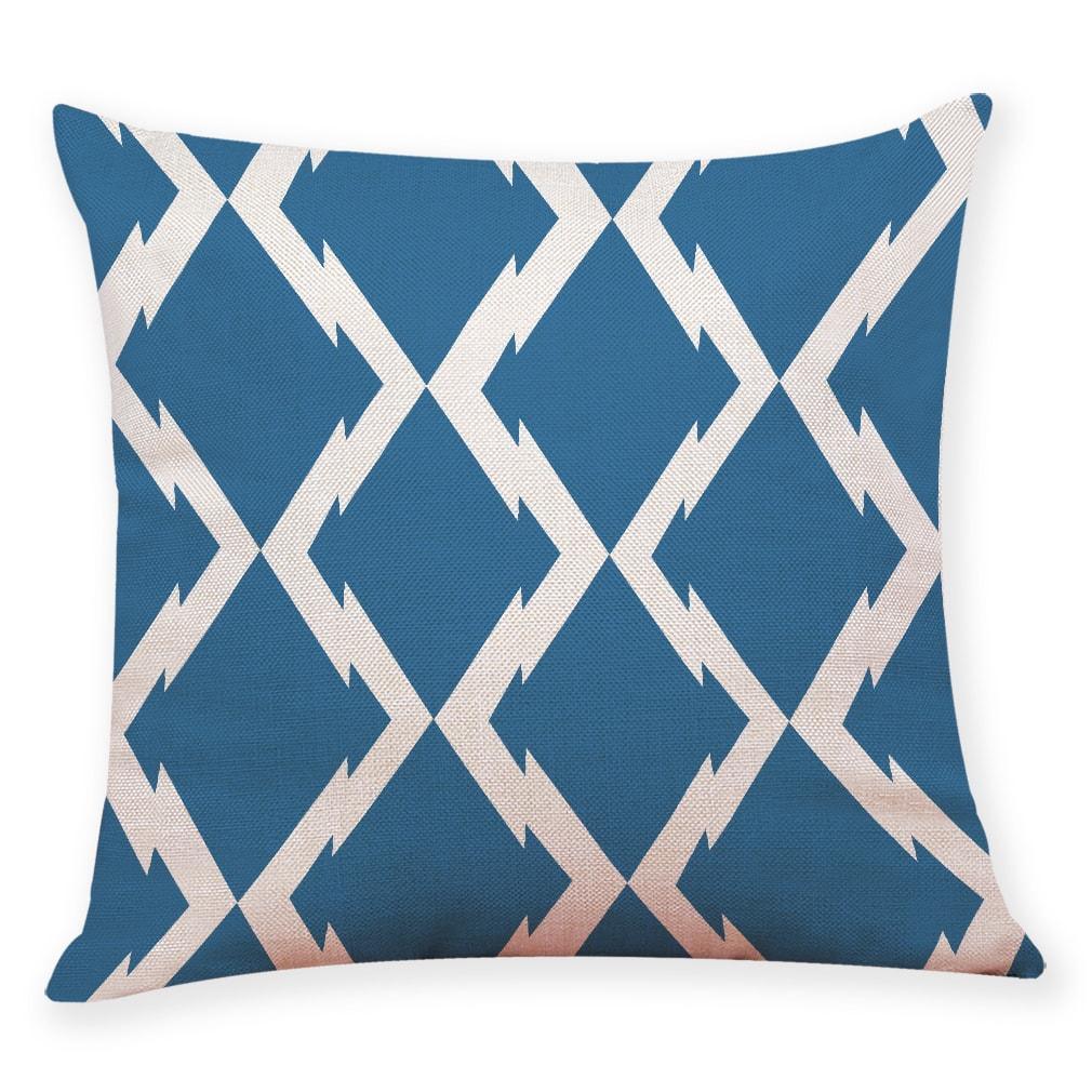 Geometric Elephant Pattern Cotton Pillowcase -