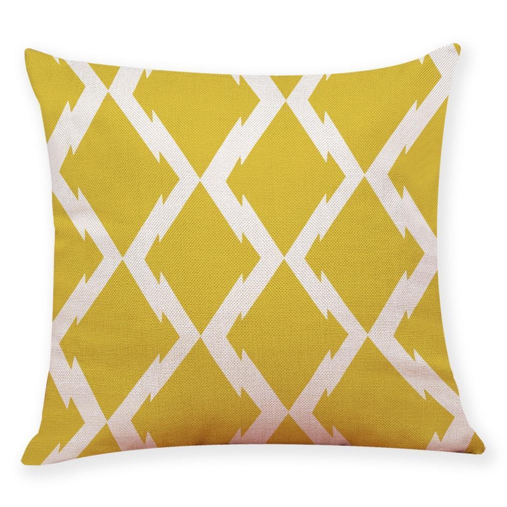 Geometric Elephant Pattern Cotton Pillowcase -