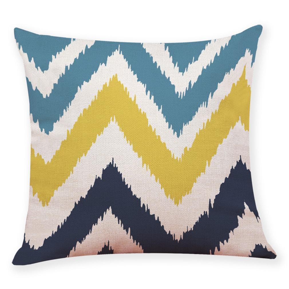 Geometric Elephant Pattern Cotton Pillowcase -