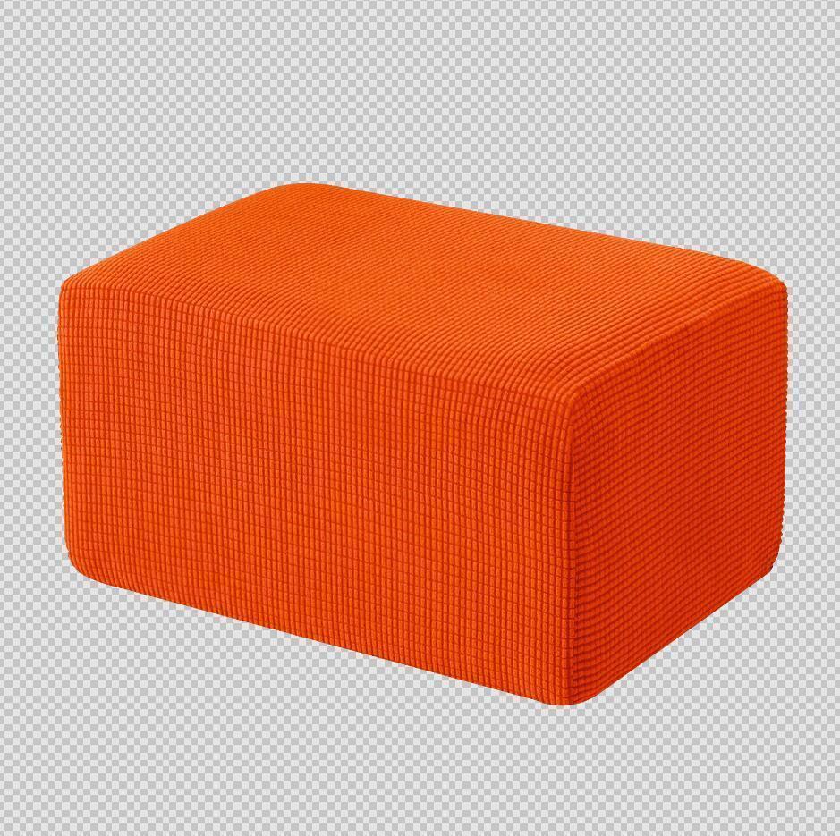 High Quality Plaid Ottoman Slipcover -