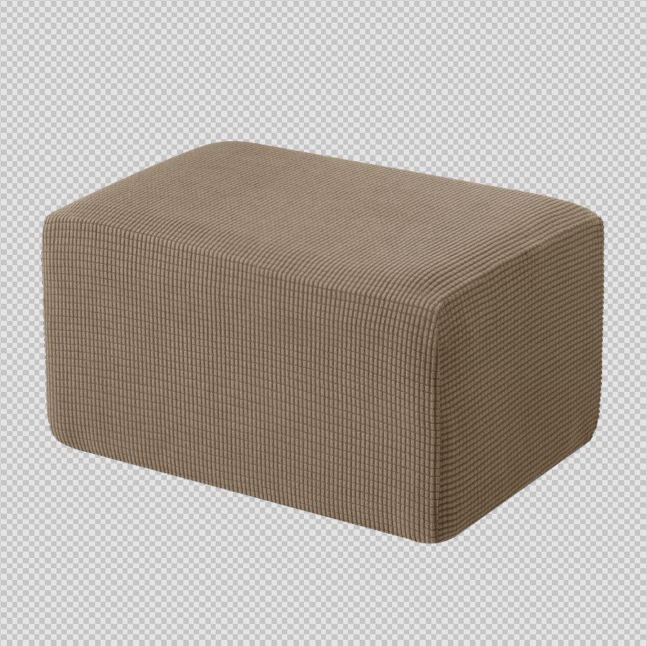 High Quality Plaid Ottoman Slipcover -