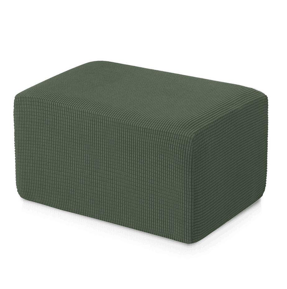 High Quality Plaid Ottoman Slipcover -