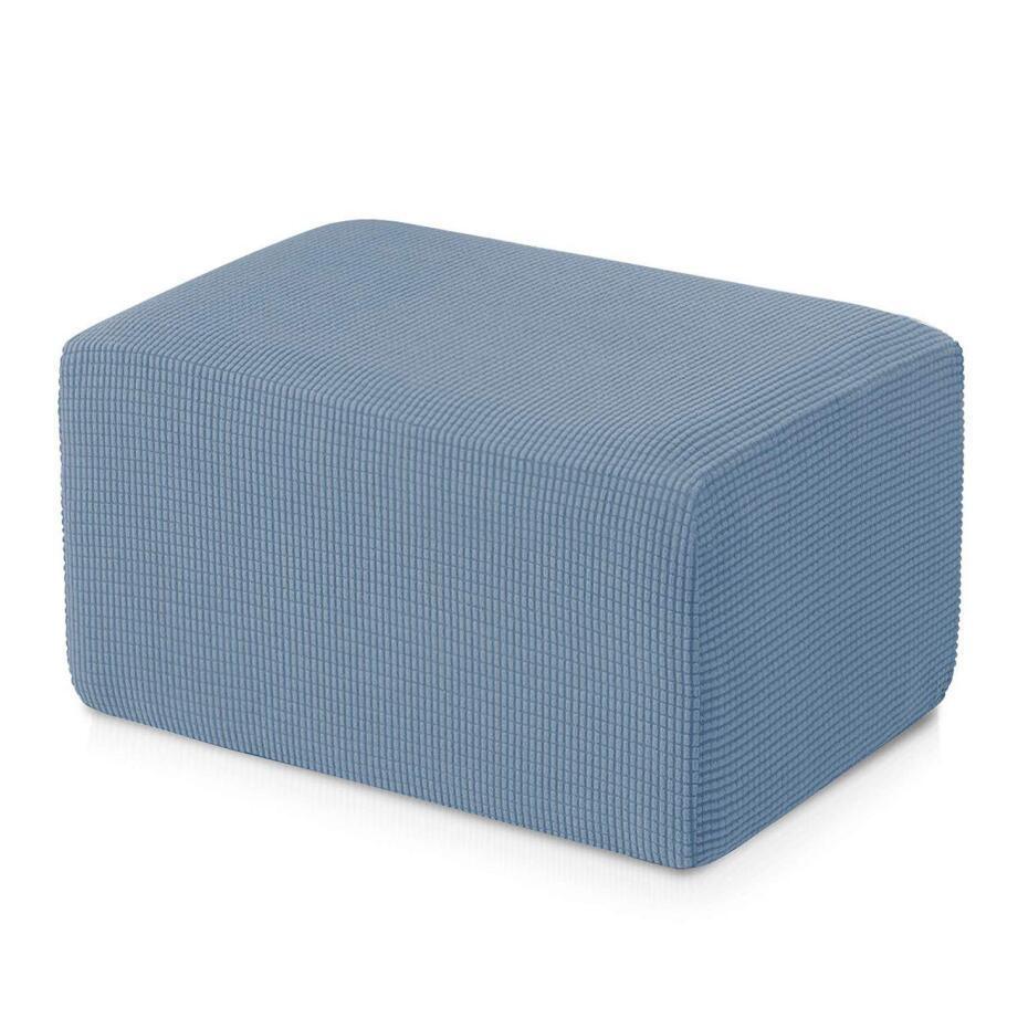 High Quality Plaid Ottoman Slipcover -