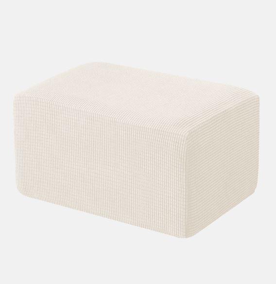 High Quality Plaid Ottoman Slipcover -