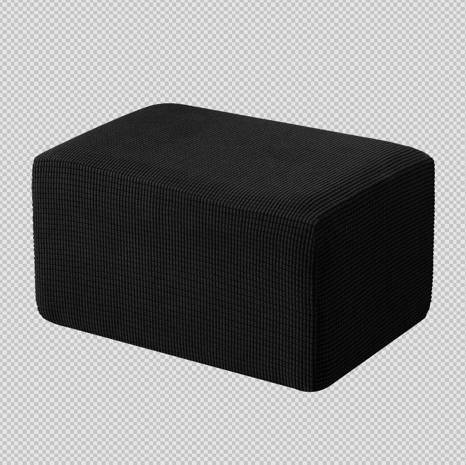 High Quality Plaid Ottoman Slipcover -