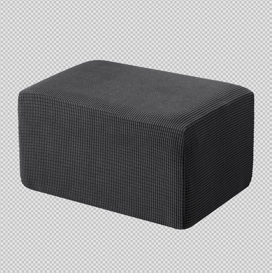 High Quality Plaid Ottoman Slipcover -