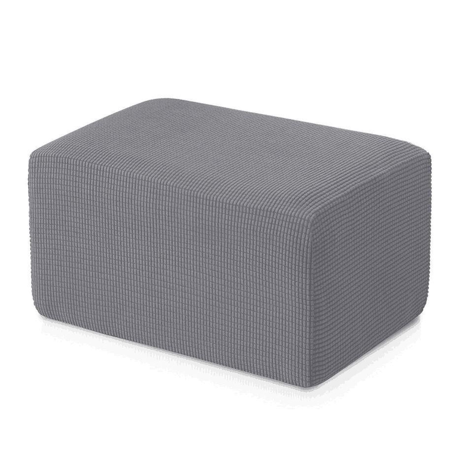 High Quality Plaid Ottoman Slipcover -