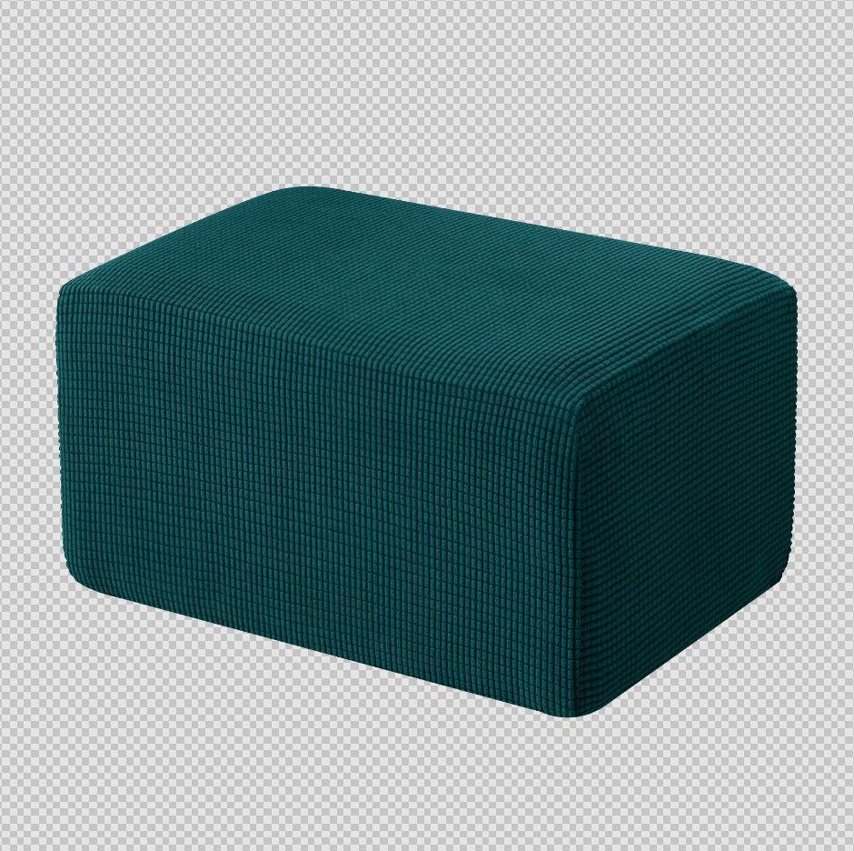High Quality Plaid Ottoman Slipcover -