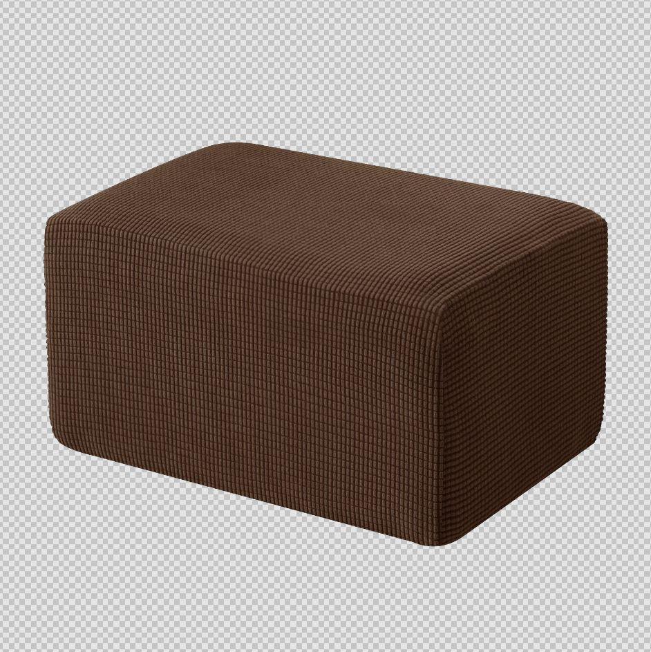 High Quality Plaid Ottoman Slipcover -