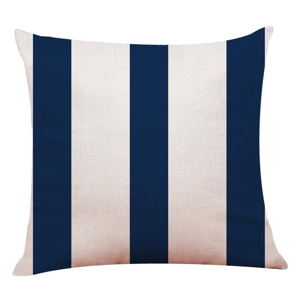 Pink Geometric Pattern Cotton Pillowcase -
