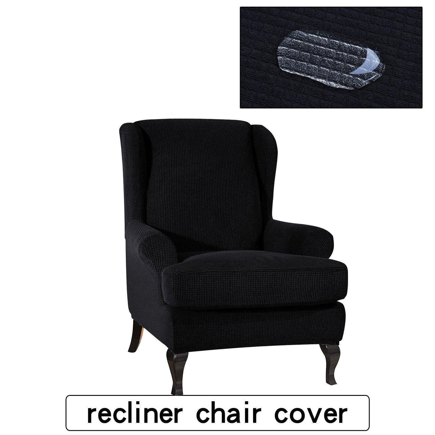 Waterproof Wing Back Chair Cover Arm King Back Chair Cover Elastic Armchair Wingback Sofa Chair Cover Stretch Protector -