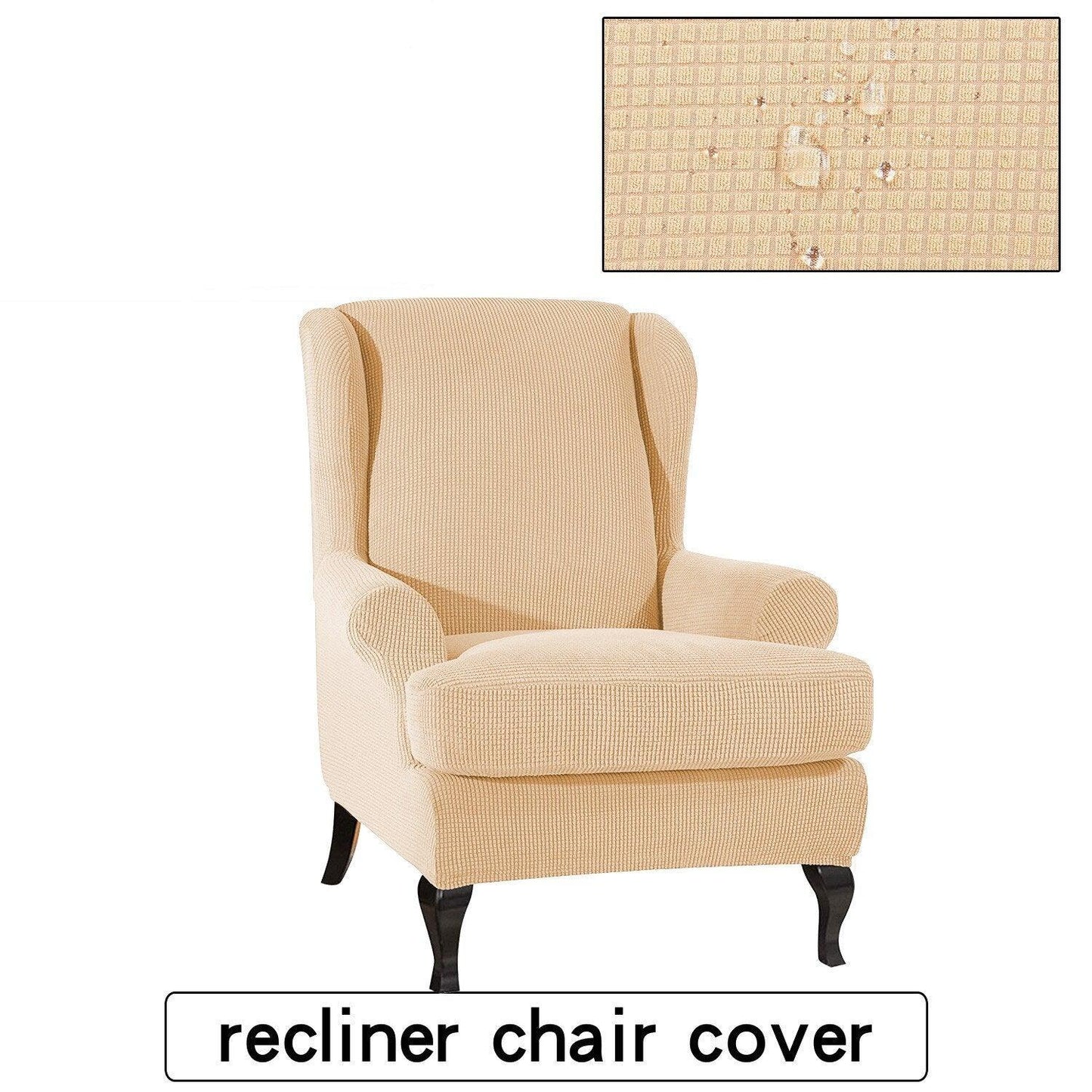 Waterproof Wing Back Chair Cover Arm King Back Chair Cover Elastic Armchair Wingback Sofa Chair Cover Stretch Protector -