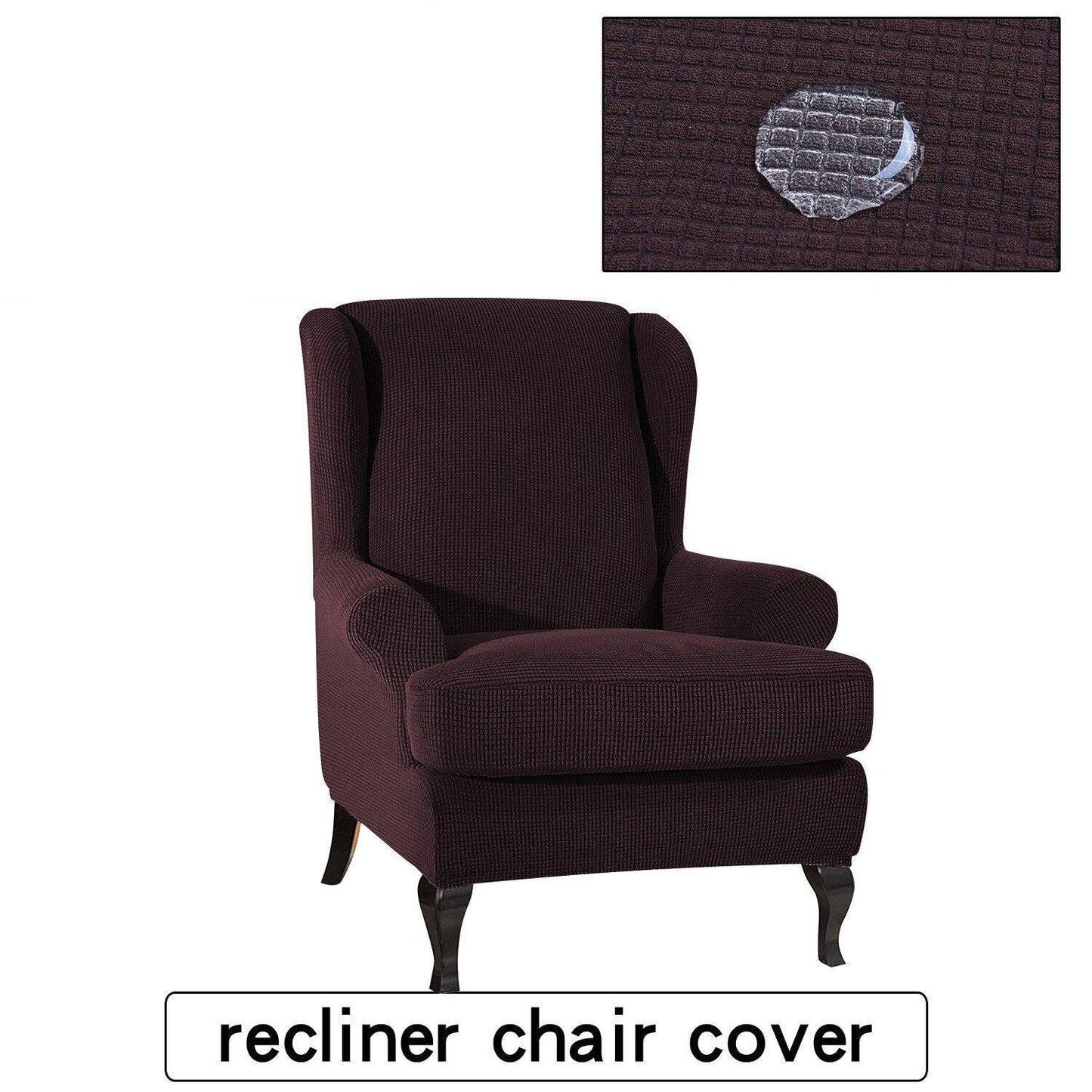 Waterproof Wing Back Chair Cover Arm King Back Chair Cover Elastic Armchair Wingback Sofa Chair Cover Stretch Protector -