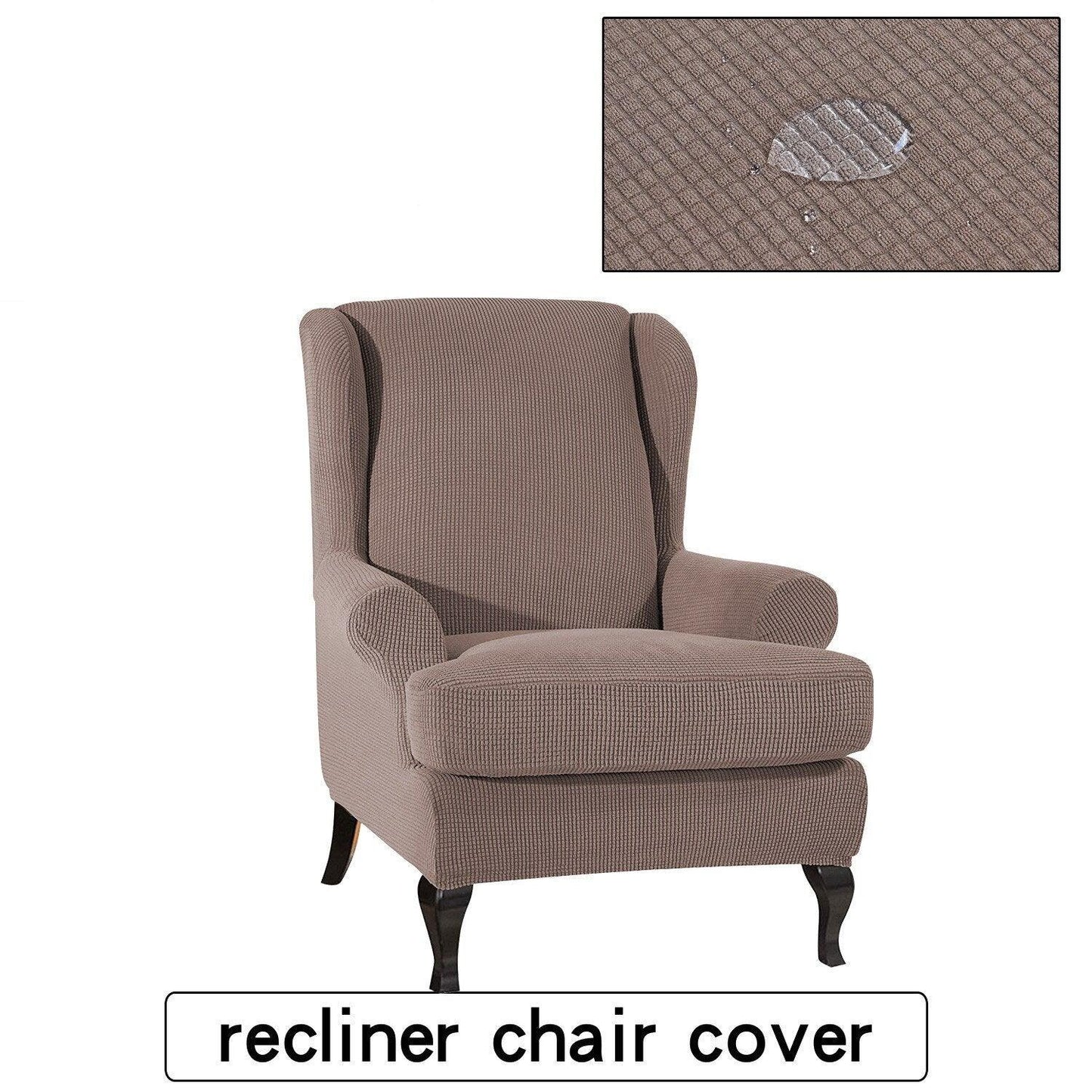 Waterproof Wing Back Chair Cover Arm King Back Chair Cover Elastic Armchair Wingback Sofa Chair Cover Stretch Protector -