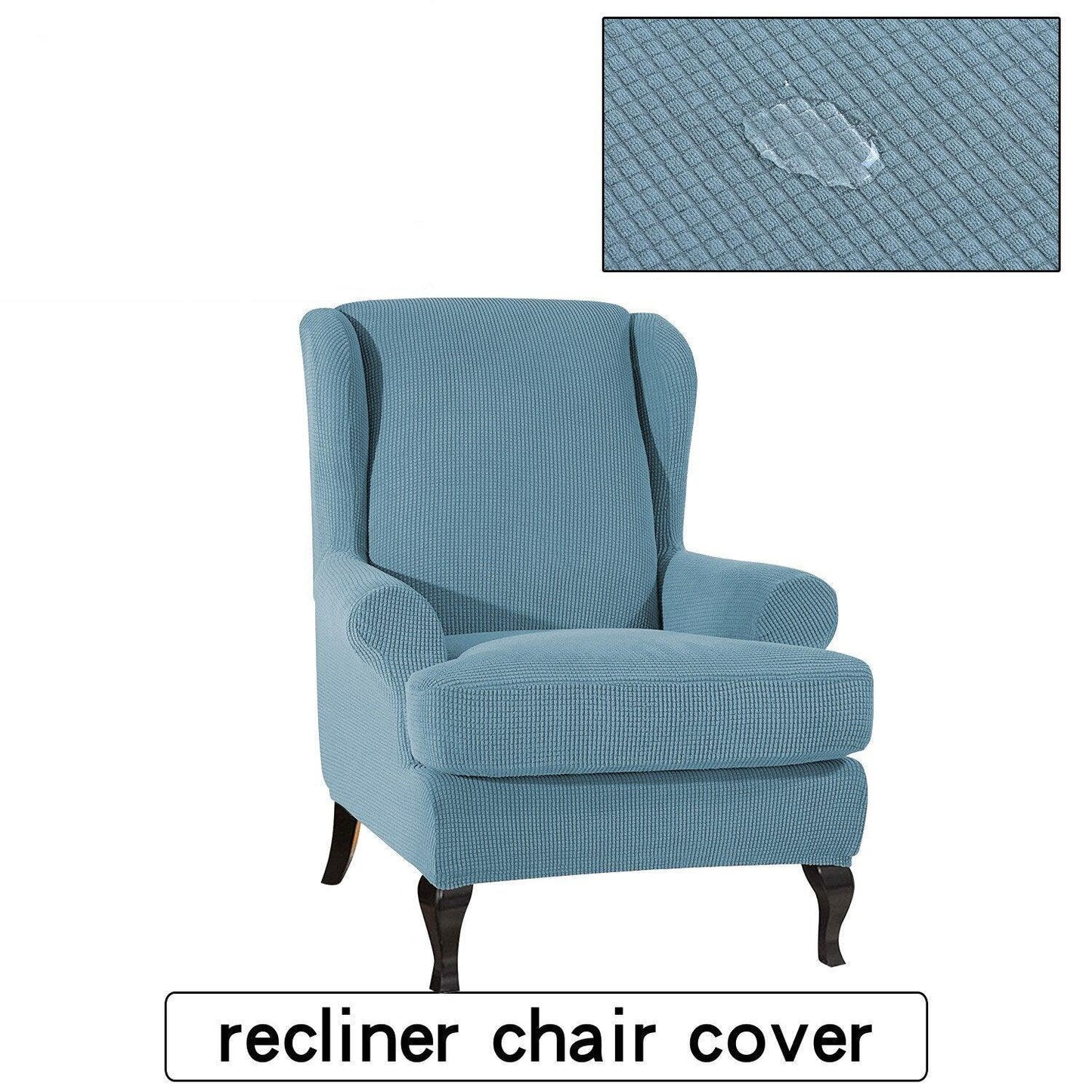 Waterproof Wing Back Chair Cover Arm King Back Chair Cover Elastic Armchair Wingback Sofa Chair Cover Stretch Protector -