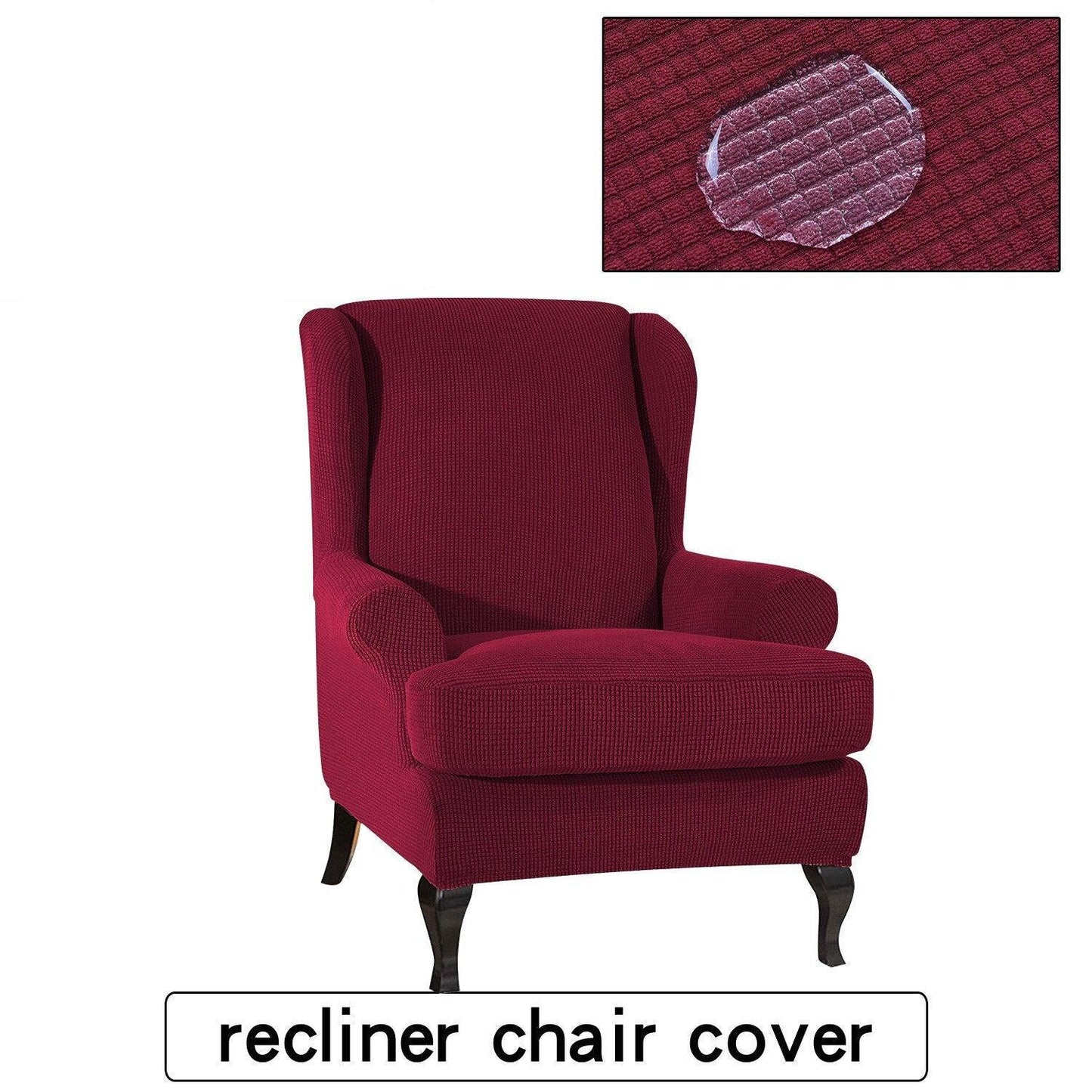 Waterproof Wing Back Chair Cover Arm King Back Chair Cover Elastic Armchair Wingback Sofa Chair Cover Stretch Protector -