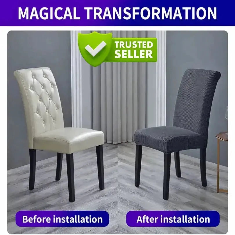 6pc SET EverClean™ Modern Waterproof Stretch Dining Chair Covers (Best Value)