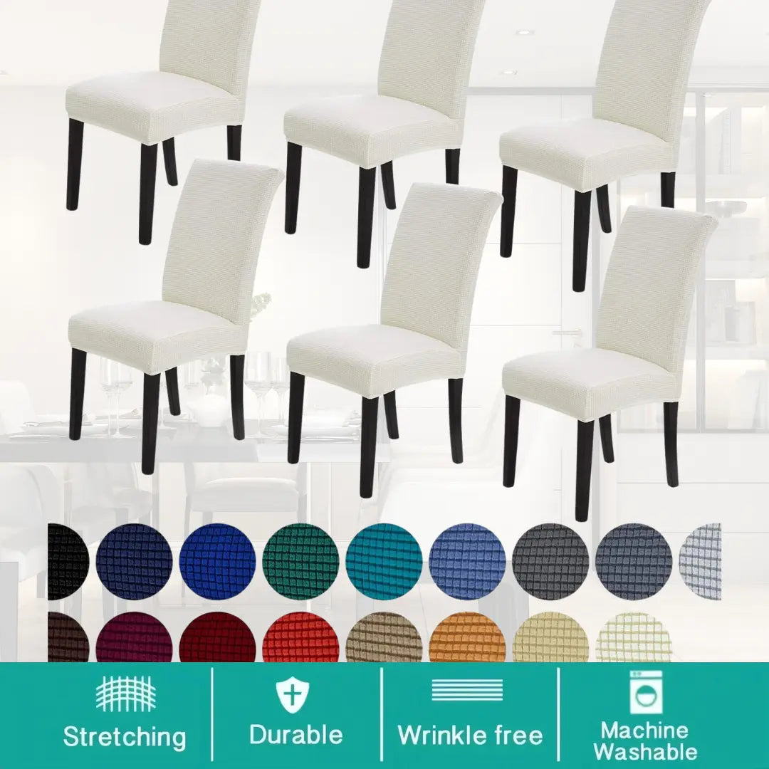8-Piece EverClean™ Modern Waterproof Stretch Dining Chair Covers