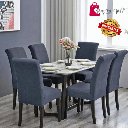 6pc SET EverClean™ Modern Waterproof Stretch Dining Chair Covers (Best Value)