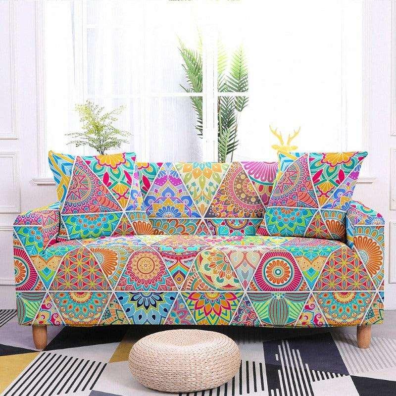 50% OFF    1/2/3/4 Seat Mandala Print Elastic Sofa Couch Cover