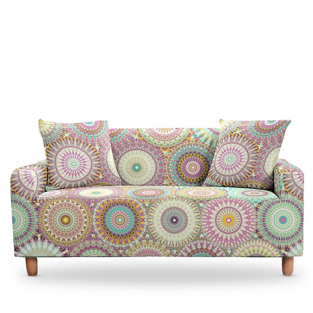 50% OFF    1/2/3/4 Seat Mandala Print Elastic Sofa Couch Cover