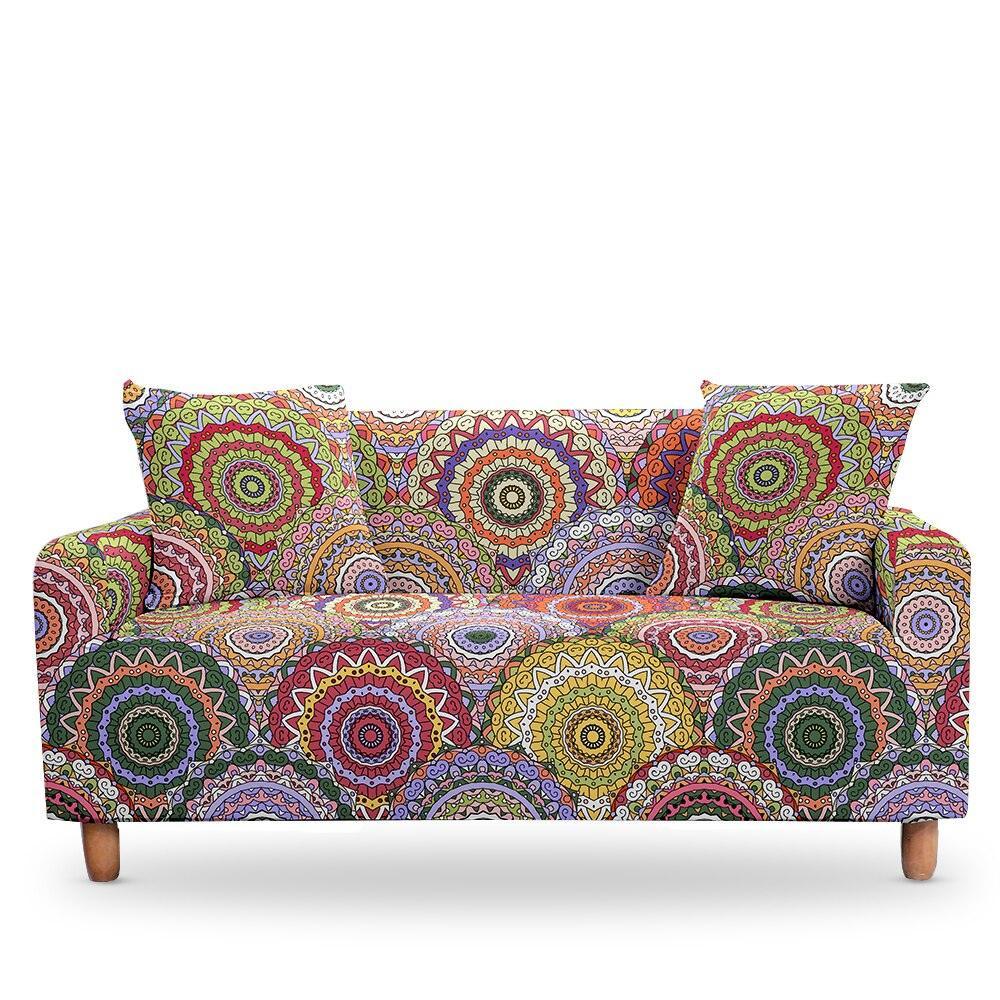 50% OFF    1/2/3/4 Seat Mandala Print Elastic Sofa Couch Cover