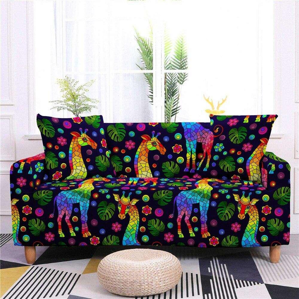 50% OFF  Assorted Colourful Prints Sofa Couch Cover