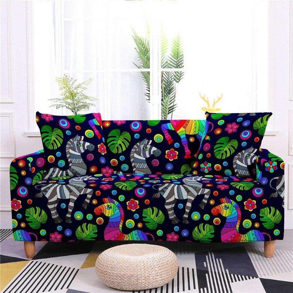 50% OFF  Assorted Colourful Prints Sofa Couch Cover