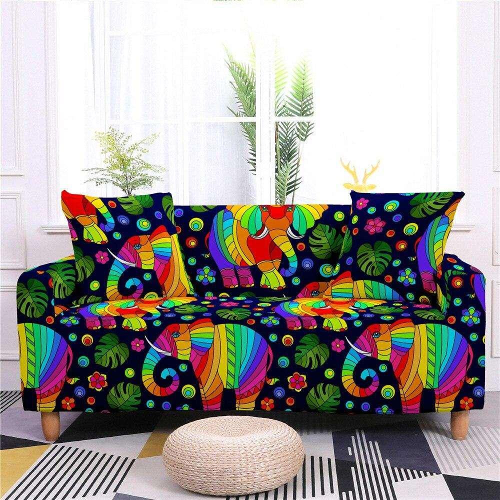 50% OFF Assorted Colourful Prints Sofa Couch Cover - 