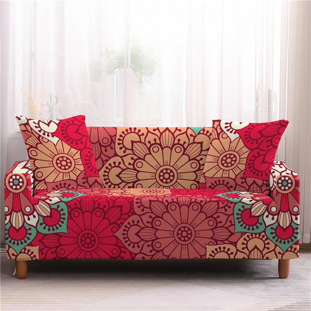 50% OFF   Assorted Flower and Mandala Prints Stretch Sofa Couch Cover